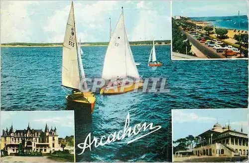 Cartes postales moderne Arcachon Cote d'Argent Regates la Plage Casino de la Plage Bateau