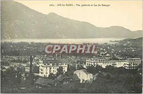 Cartes postales Aix les Bains vue Generale et Lac du Bourget