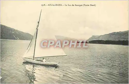 Cartes postales Aix les Bains le Lac du Bourget (Partie Nord) Bateau