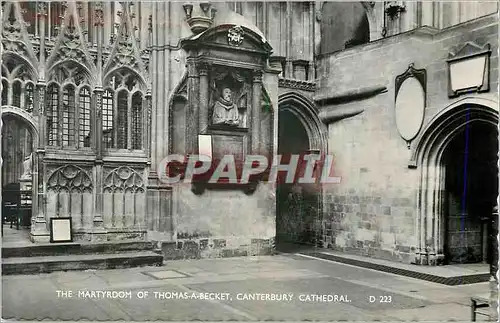 Cartes postales moderne Canterbury Cathedral The Martyrdom of Thomas A Becket