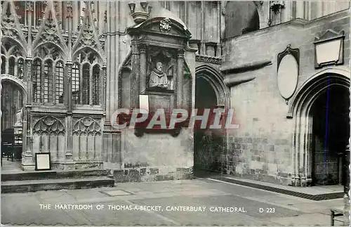 Moderne Karte Canterbury Cathedral The Martyrdom of Thomas A Becket