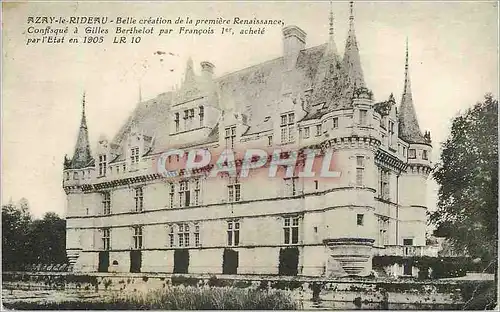 Cartes postales Azay le Rideau Belle Creation de la Premiere Renaissance