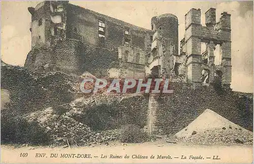 Cartes postales Env de Mont Dore Les Ruines du Chateau de Murols La Facade