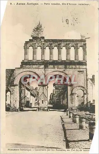 Cartes postales Autun Antique Porte Romaine dite d'Arroux (Exterieur)