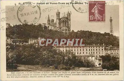 Cartes postales Lyon Abside de Notre Dame de Fourviere