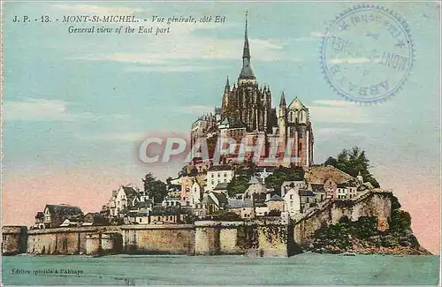 Ansichtskarte AK Mont St Michel Vue Generale Cote Est