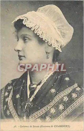 Cartes postales Environs de Chambery Costumes de Savoie Folklore