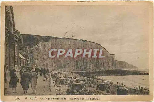 Cartes postales Ault La Digue Promenade La Plage et les Falaises