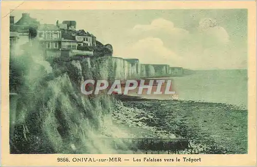 Cartes postales Onival sur Mer Les Falaises vers le Treport