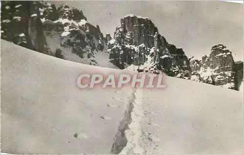 Moderne Karte Sur la Piste Blanche en allant aux Aiguilles de Chabrieres