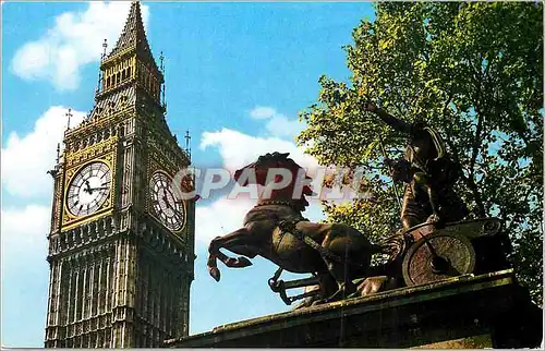 Moderne Karte London Big Ben and Boadicea Statue