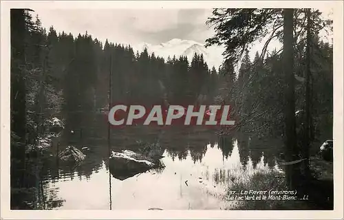 Moderne Karte Le Fayet (Environs) Le Lac Vert et le Mont Blanc