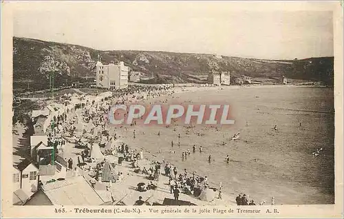 Ansichtskarte AK Trebeurden (C du N) Vue Generale de la Jolie Plage de Tresmeur