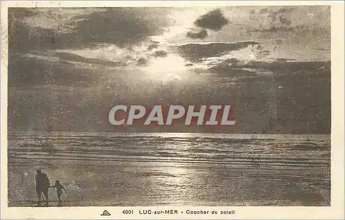 Cartes postales Luc sur Mer Coucher de Soleil