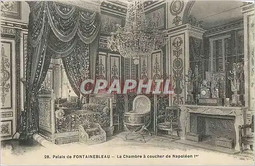 Cartes postales Palais de Fontainebleau La Chambre a Coucher de Napoleon 1er