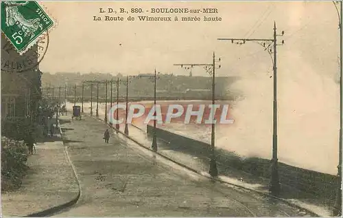 Cartes postales Boulogne sur Mer La Route de Wimereux a Maree Haute