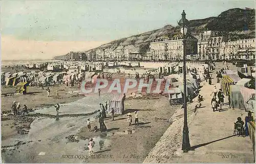 Cartes postales Boulogne sur Mer La Plage a l'Heure des Bains