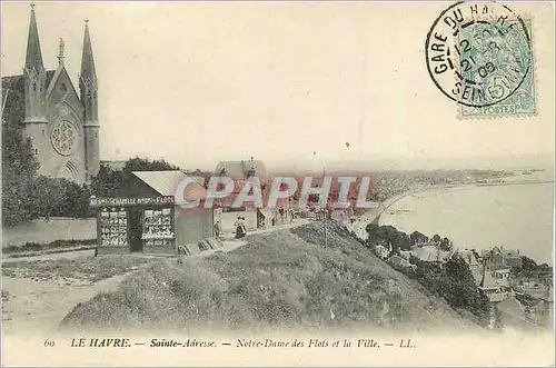 Cartes postales Le Havre Sainte Adresse Notre Dame des Flots et la Ville