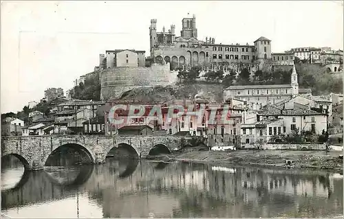 Moderne Karte Beziers (Herault) Le Vieux Pont et la Cathedrale Saint Nazaire
