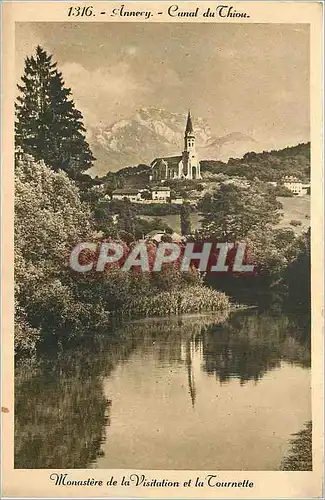 Cartes postales Annecy Canal du Thiou Monastere de la Visitation de la Tournette
