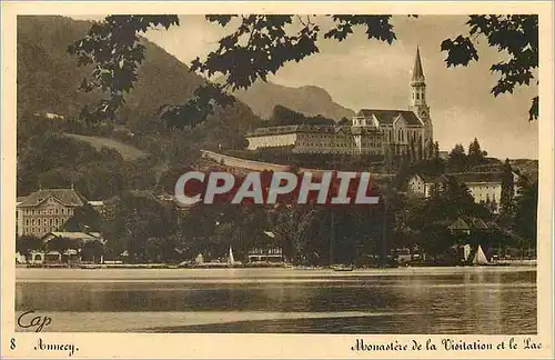 Ansichtskarte AK Annecy Monastere de la Visitation et le Lac