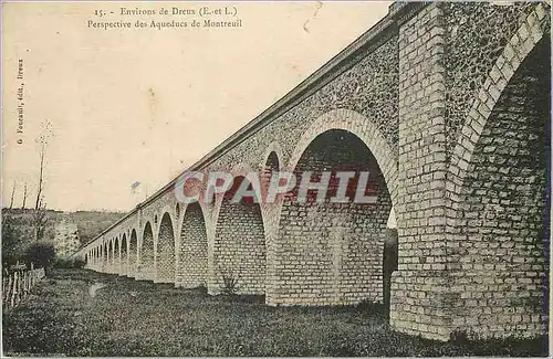 Cartes postales Environs de Dreux (E et L) Perspective des Aqueducs de Montreuil