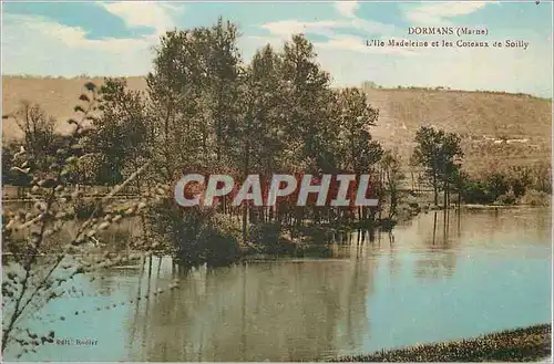 Cartes postales Dormans (Marne) L'Ile Madeleine et les Coteaux de Soilly