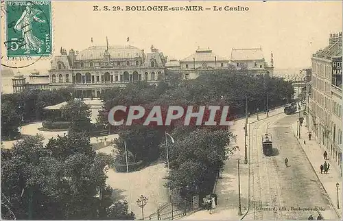 Cartes postales Boulogne sur Mer Le Casino Tramway