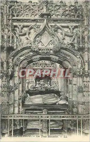 Cartes postales Eglise de Brou Les Trois Mausolees