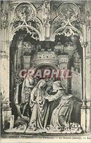 Cartes postales Eglise de Brou La Visitation Le Retable (Detail)