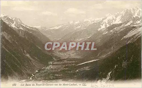 Cartes postales Les Bains du Fayet St Gervais vus du Mont Lachat