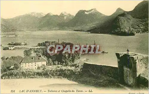 Cartes postales Lac d'Annecy Talloires et Chapelle du Toron