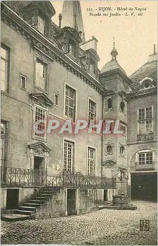 Ansichtskarte AK Dijon Hotel de Vogue Facade sur Jardin