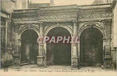 Cartes postales Dijon Hotel de Vogue Portail Renaissance (Cote Cour)