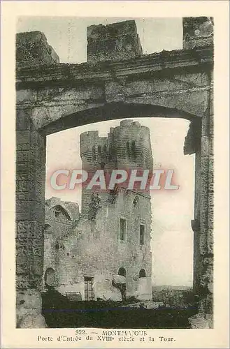 Cartes postales Montmajour Porte d'Entree du XVIIIe Siecle et la Tour