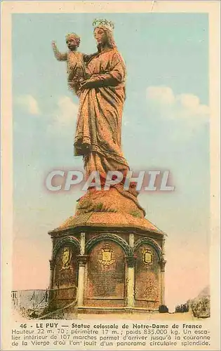 Ansichtskarte AK Le Puy Statue Colossale de Notre Dame de France