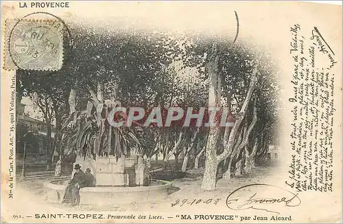 Ansichtskarte AK Saint Tropez Promenade des Lices (carte 1900)