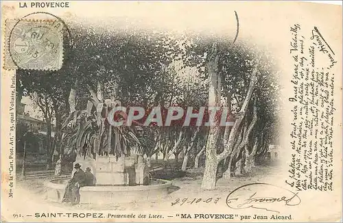 Cartes postales Saint Tropez Promenade des Lices (carte 1900)