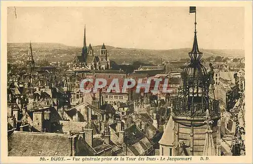 Cartes postales Dijon Vue Generale prise de la Tour des Ducs Lef Jacquemart