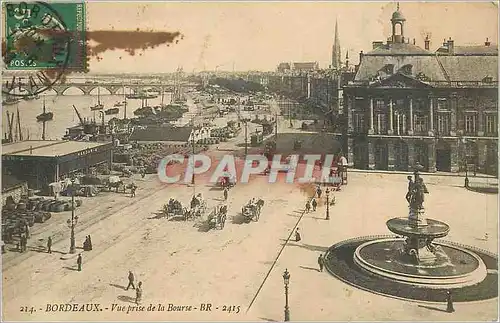 Cartes postales Bordeaux vue prise de la Bourse