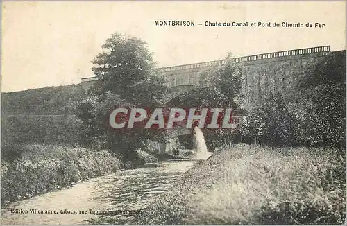 Cartes postales Montbrison Chute du Canal et Pont du Chemin de Fer