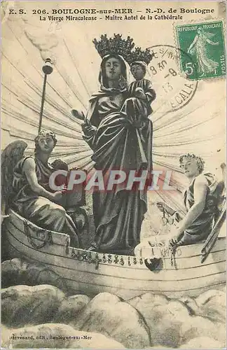 Cartes postales Boulogne sur Mer N D de Boulogne La Vierge Miraculeuse Maitre Autel de la Cathedrale