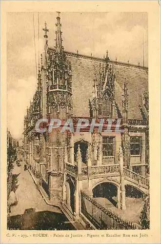 Cartes postales Rouen Palais de Justice Pignon et Escalier Rue aux Juifs