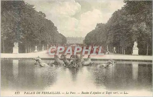 Ansichtskarte AK Palais de Versailles Le Parc Bassin d'Apollon et Tapis Vert