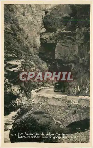Cartes postales moderne La Route de Beui dans les Gorges du Cians Les Beaux Sites des Alpes Maritimes Automobile
