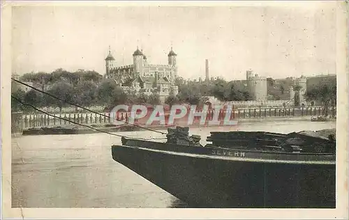 Moderne Karte Tower of London General view from the South Bank of the Thames