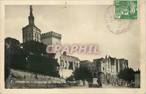 Moderne Karte Avignon Ensemble du Palais des Papes