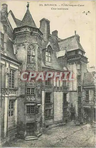 Ansichtskarte AK Bourges Palais Jacques Coeur Cour Interieure