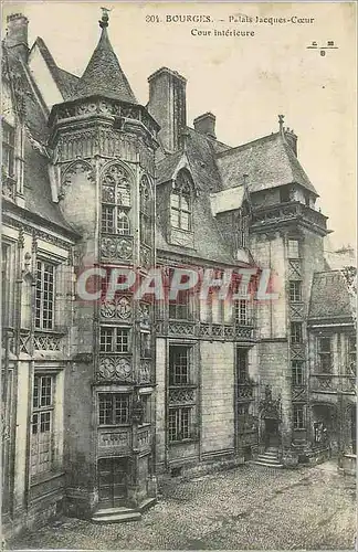 Cartes postales Bourges Palais Jacques Coeur Cour Interieure