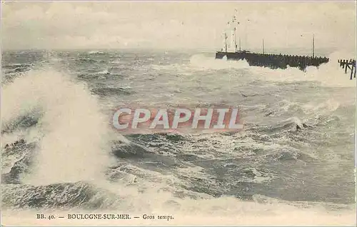 Cartes postales Boulogne sur Mer Gros Temps